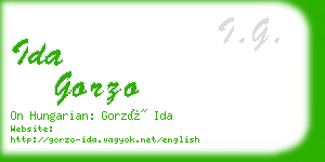 ida gorzo business card